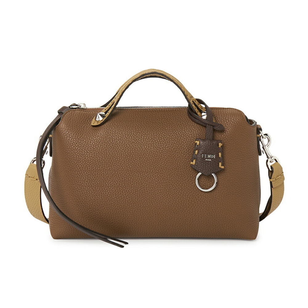 FENDI FF Jacquard Shopper Tote Shoulder Bag Brown